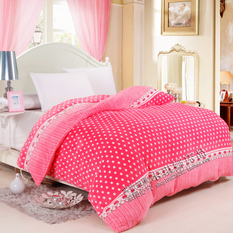 Coral cashmere tấm flannel dày hai mặt chăn con ký túc xá sinh viên cộng với luật nhung ấm nhung Levin đúp nap - Khăn trải giường drap phủ giường