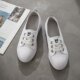 Popular Style White Sneakers with Hidden Height Increase, Thick-Soled, Comfortable, Lightweight Women's Shoes, Genuine Leather Wedge Heels, Breathable Pure Leather Travel Casual Shoes