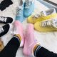 Mowa Same Style Women's Casual Versatile White Sneakers Candy Color Parent-Child Series Couple's Flat Shoes Soft Flat Shoes