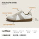 [Cowhide Version] Couple's Matching German Training Shoes, Genuine Leather White Sneakers, Women's College-Style Flat Sports Casual Sneakers, Men's
