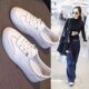 First-Layer Cowhide White Shoes Women's Soft-Soled Women's Shoes Thin 2024 Spring & Fall New Flats-Soled Casual Shoes Lazy White Shoes