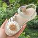 Mowa Daisy Two-Way Sandals for Women, Summer Fairy Style, Soft Sole, Non-Slip, Flat Slippers for Pregnant Women and Students