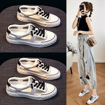 Women's Sandals 2025 New Summer Hot-Selling Versatile Flat Sports Closed-Toe White Shoes for Women