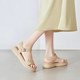 Flat-Soled Sports Sandals for Women 2026 New Summer Style Outdoor Wear One-Strap Thick-Soled Sandals Open-Toe Beach Shoes for Women with Soft Soles