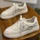 Genuine Leather White Shoes for Women, Soft-Soled Women's Shoes, 2025 Spring New Versatile Flat Sneakers, Popular Casual Sports Shoes