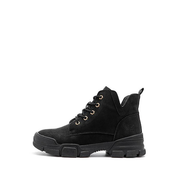 Mowa Winter Fleece-Lined Martin Boots for Men and Women, Same Style for Couples, Hook British Motorcycle Short Boots, Thick-Soled High-Top Children's Boots