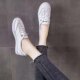 First-Layer Cowhide White Shoes Women's Soft-Soled Women's Shoes Thin 2024 Spring & Fall New Flats-Soled Casual Shoes Lazy White Shoes
