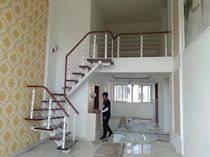 Impulse home straight beam square tube compartment duplex overall indoor small spiral staircase L-shaped simple attic wooden pedals