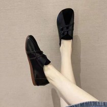 Baike Lion shoes 2021 autumn new soft bottom soft face retro casual bean single shoes Zeng Xianglin shoes firm *