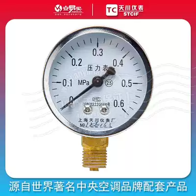 Shanghai Tianchuan Instrument Y-60 Pressure Gauge Radial Water Pressure Gauge 0-0 6mpa Liquid