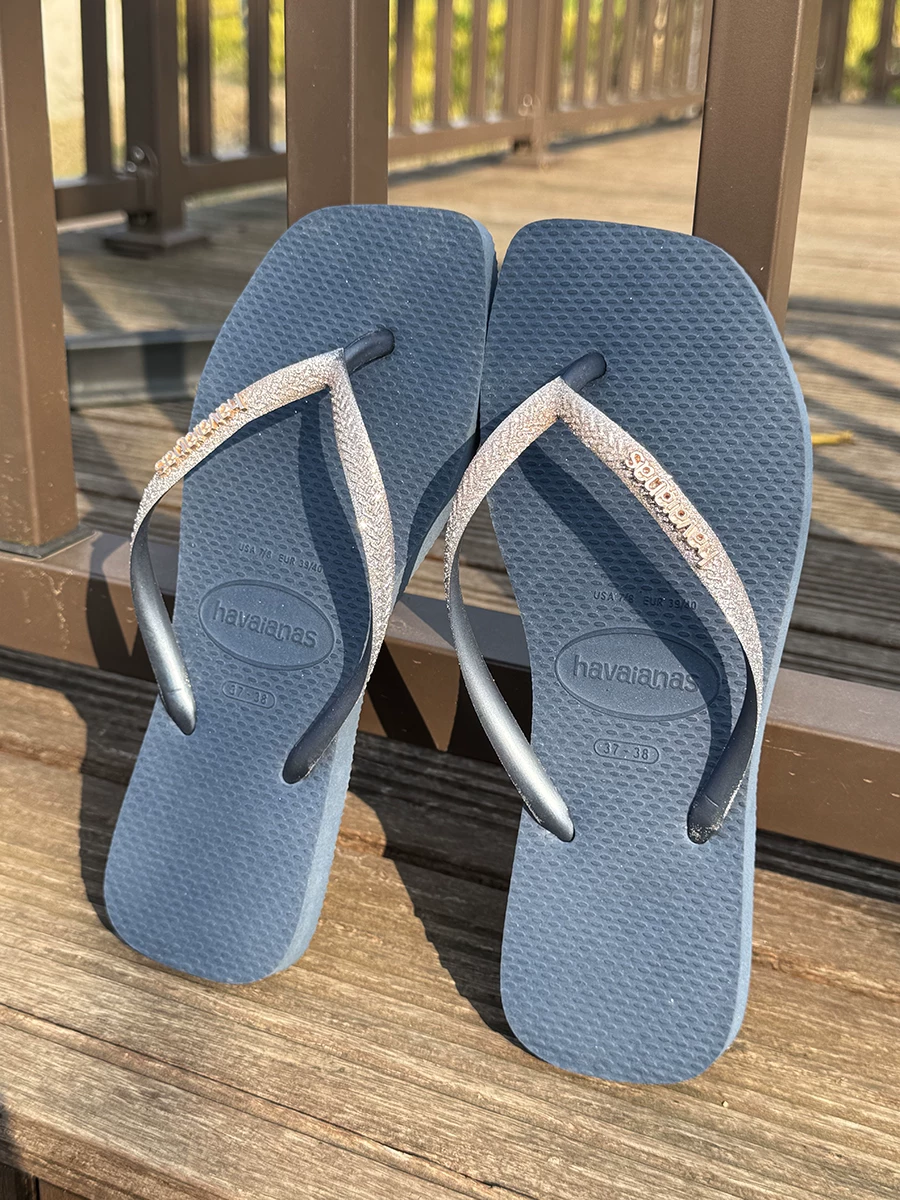 [Оригинальные сланцы Havana Havaianas женские шлепанцы с узкой подошвой противоскользящие]