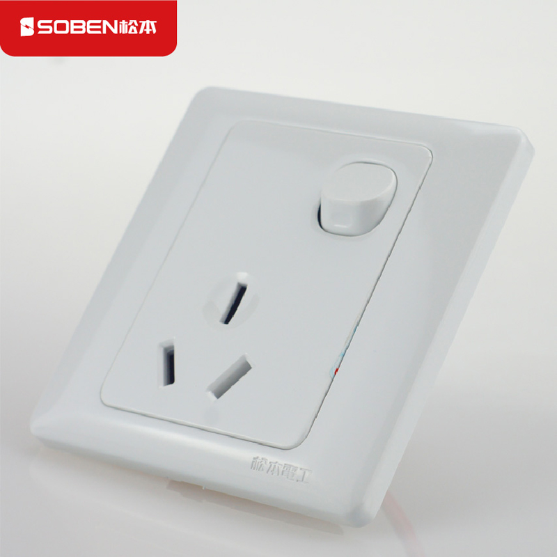 Matsumoto switch socket 3 holes with switch socket Three-hole insertion with switch 16A Air conditioning insert with switch B6 16C