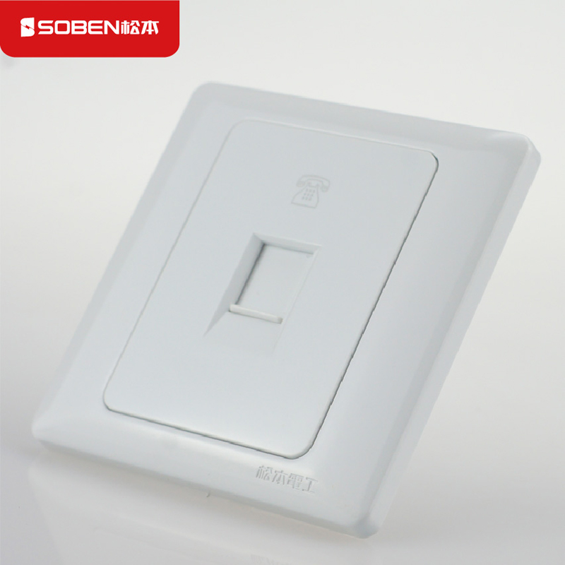 Matsumoto Electrician Switch Socket Panel Type 86 Switch Socket One-digit Telephone Socket (with Protective Door) B6T1