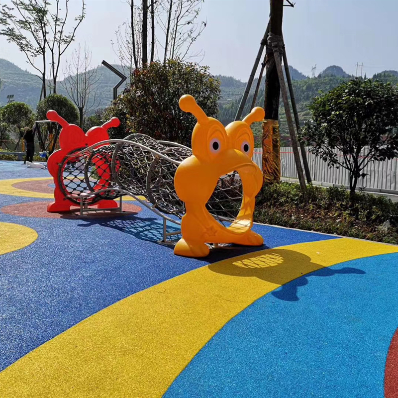 Kindergarten children's outdoor crawling park community playground park environmental protection plastic cartoon animal drilling tunnel
