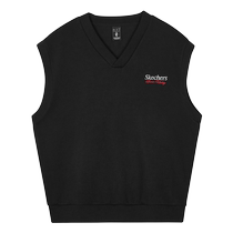 Skechers mens and womens sports simple fashionable and casual V-neck knitted vest L324U029 0018