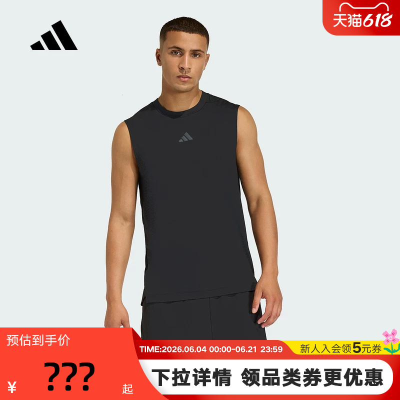 Adidas Basketball Fitness Sports Vest Sleeveless T-Shirt 2026 Summer Men's Black Vest Kd0373