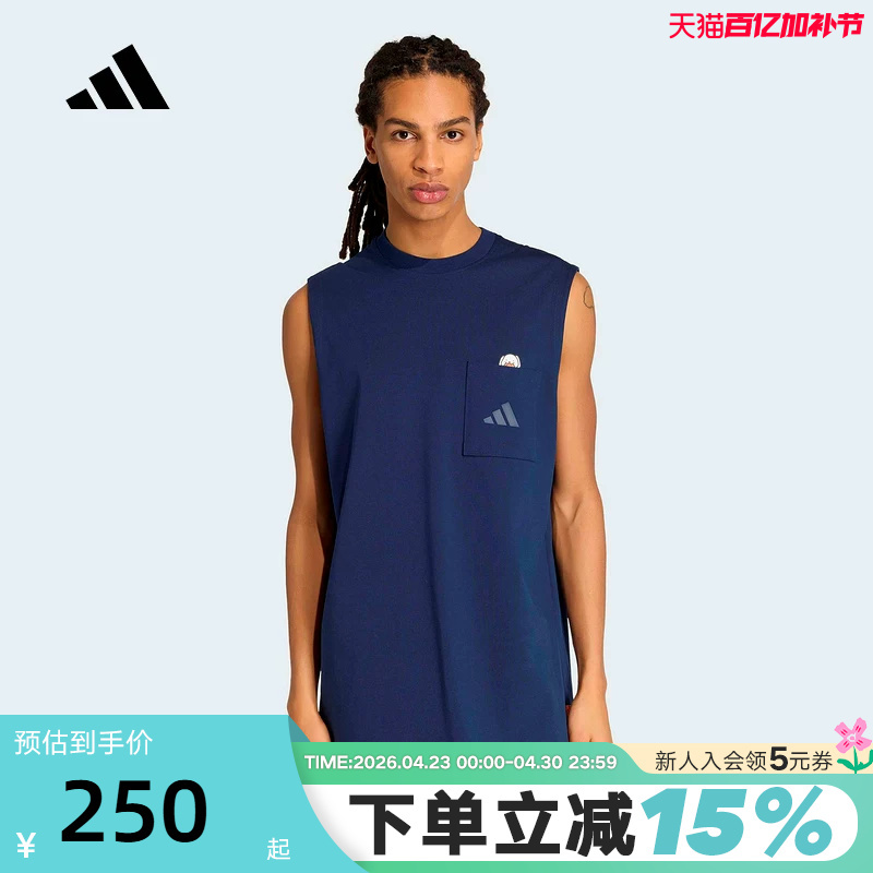 Adidas Adidas Sleeveless 2026 New Summer Men's Cartoon Sports Casual Top Vest T-Shirt Ke6169