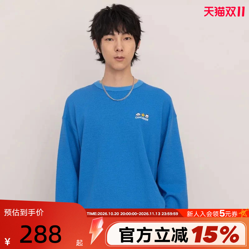 Converse 2026 Winter New Product Collaboration Model Men's and Women's Sports Casual Long-Sleeved T-Shirt Uck259-Bir Converse 2026 Winter New Product Collaboration Model Men's and Women's Sports Casual Long-Sleeved T-Shirt Uck259-Bir