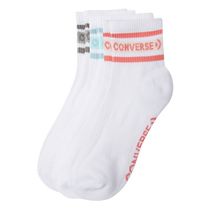 Converse 2024 Autumn New Womens Socks White Short Socks Three Pairs 10028073-A01
