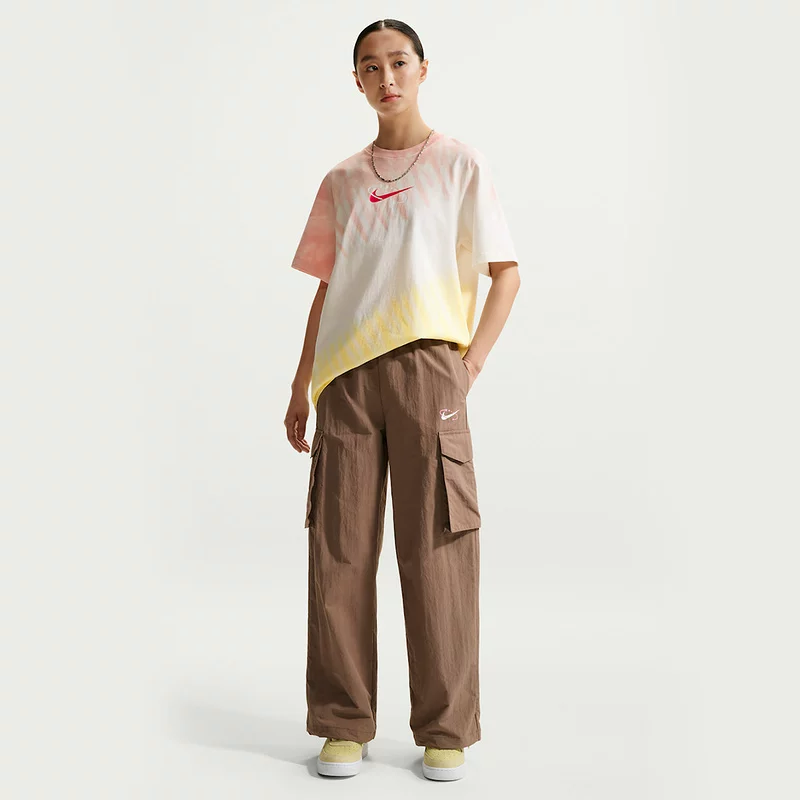 Nike, летняя спортивная футболка с круглым вырезом, с коротким рукавом, оверсайз