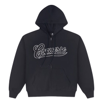 Converse Mens Sweatshirt Winter Letter Zipper Thin Velvet Hooded Jacket Pullover 10026949-A02