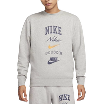 Nike Nike sweatshirt mens spring multi-logo loose plus velvet warm casual round neck pullover FN2611-063