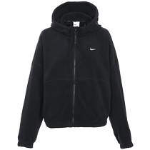 NIKE Nike Womens Polar Fleece Jacket Winter New Casual Warm Hooded Sports Jacket FB5639-010