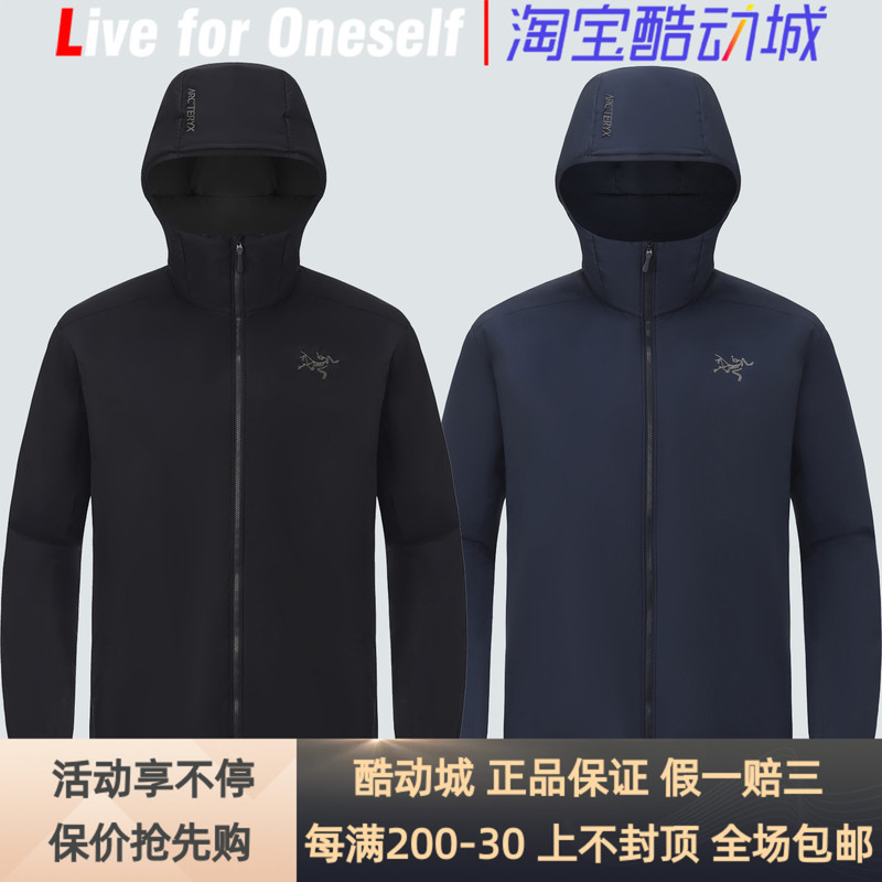 Arc'Teryx Atom Hoody Embroidered Logo Hooded Windproof, Waterproof and Warm Men's Cotton Jacket
