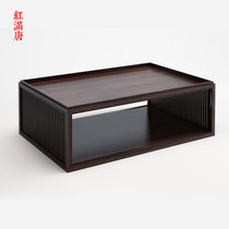 New Chinese solid wood coffee table modern Zen tea table simple living room small household coffee table office reception coffee table