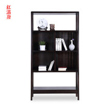New Chinese solid wood bookshelf study Zen-Yi Bo ancient shelf simple modern office bookcase decoration shelf customization