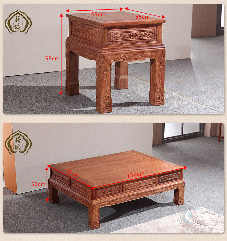 Sofa gỗ hồng mộc phòng khách gỗ tài chính cuồn cuộn sáu mảnh của bộ nhím gỗ hồng sắc sofa mới Trung Quốc đồ nội thất Zen - Bộ đồ nội thất ghế sofa phòng khách