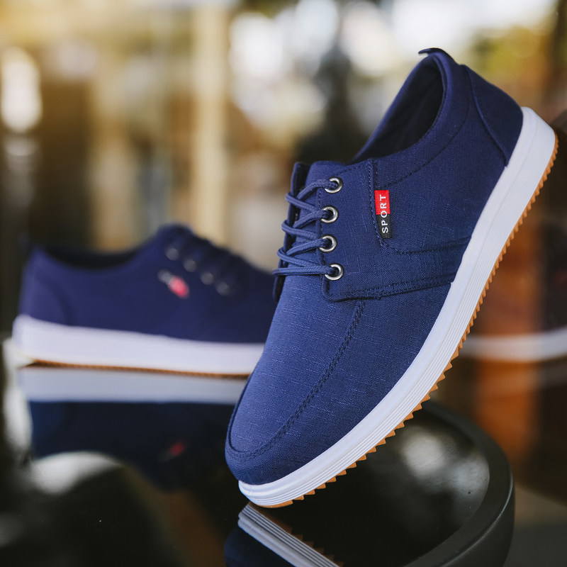 Spring new sports and leisure shoes Korean version trendy men's board shoes breathable student shoes thick-soled wear-resistant trendy shoes men