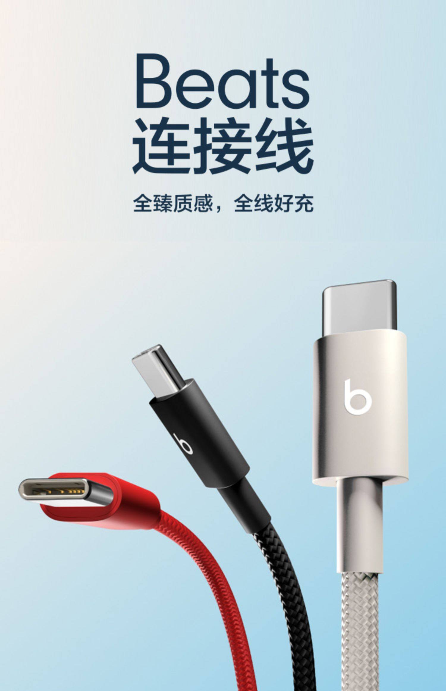 Beats USB-A 转 USB-C 编织连接线数据线充电线插图