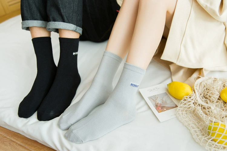Lu Lu gia đình nam nữ đôi lứa cotton nhỏ ống bảy ngày quần tất nam