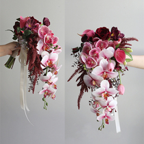 JaneVini Waterfall Drop-in-the-hand-hand-in-hand Wedding Gift-hand simulation of a bouquet butterfly Lanphotography Travel
