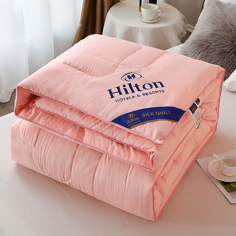 Hilton Hotel Silk Quilt 100 Mulberry Silk Spring Autumn Quilt thickened warm double quilt primary-secondary air conditioning quilt core