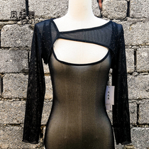 Belly dance practice suit top womens 2020 new mesh practice waistcoat shows stealth base rotator cuff spring