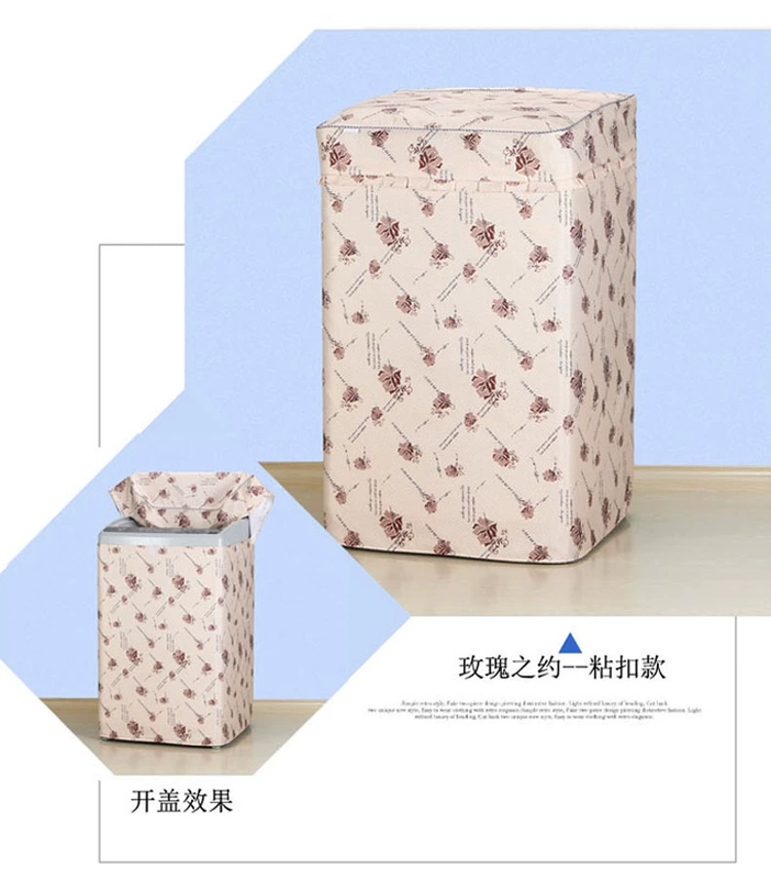 Rongshida sóng máy giặt bìa bìa mở thẳng 7 8 9 kg chống thấm kem chống nắng chống bụi áo bảo vệ áo điều hòa