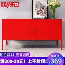 bizoe steel TV cabinet Nordic simple modern low cabinet floor cabinet small apartment living room iron locker