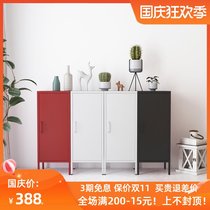 Single door locker living room simple household multifunctional kitchen modern storage small apartment iron sundries short cabinet