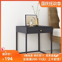 Nordic bedside table bedroom home ins wrought iron multifunctional modern minimalist creative dining side table metal