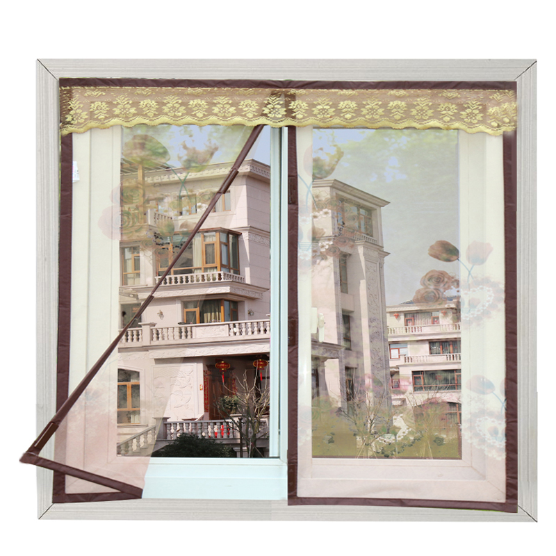 Custom anti-mosquito screen window screen mesh self-adhesive household anti-mosquito curtain magnetic sand window mesh self-installed free hole can be removed