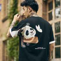 Furnace summer cartoon animation printing short sleeve male loose Tide brand round neck half sleeve T-shirt student leisure T-shirt tide