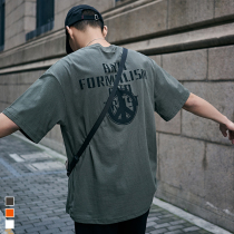 Furnace summer Japanese casual letter printing short sleeve T-shirt male ins student loose couple half sleeve shirt shirt top