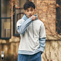 Furnace American retro fake two clothes men loose trend couple pullover hoodie Youth student coat