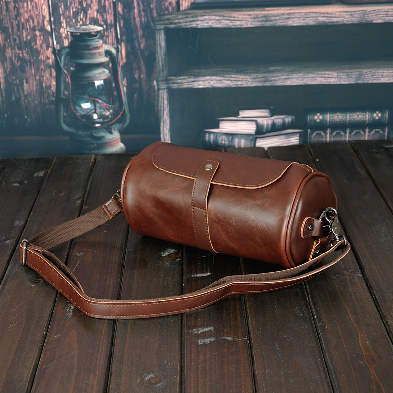 Hong Kong trendy brand men's handbag fashion business Messenger cross-body messenger bag retro leather computer shoulder men's bag