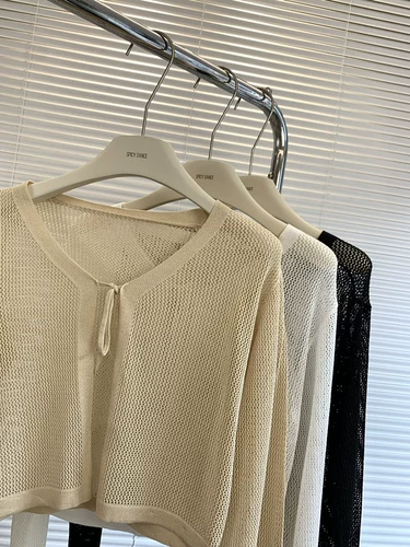 Трикотажная накидка, шерстяной летний свитер, рубашка, защита от солнца