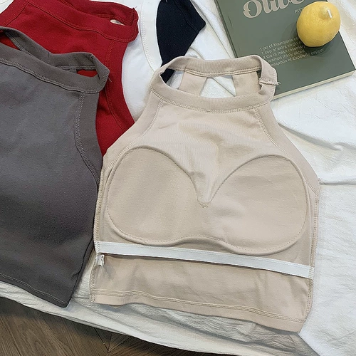 Цветной топ с чашечками, сексуальная майка топ, короткая футболка без рукавов, с открытой спиной, облегающий крой, красивая спина