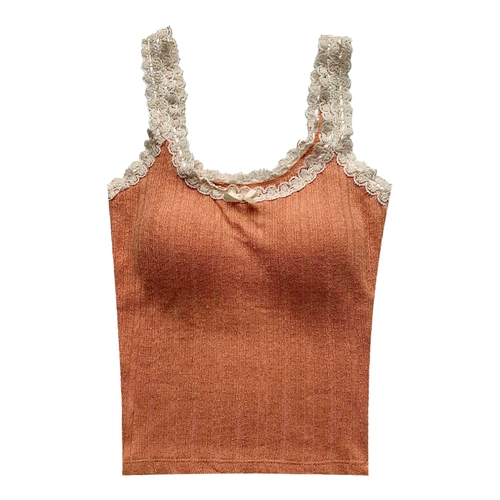 Топ с чашечками без рукавов, кружевная майка топ с бантиком, французский стиль, кружевное платье