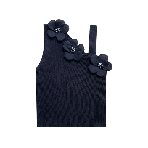 Сексуальный модный базовый приятный телу трехмерный топ с чашечками, в цветочек